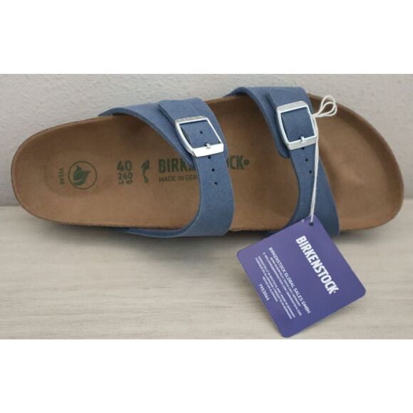 Birkenstock Women's 9 Men's 7 Elemental Blue Vegan Leather Sydney Sandals - Picture 10 of 14